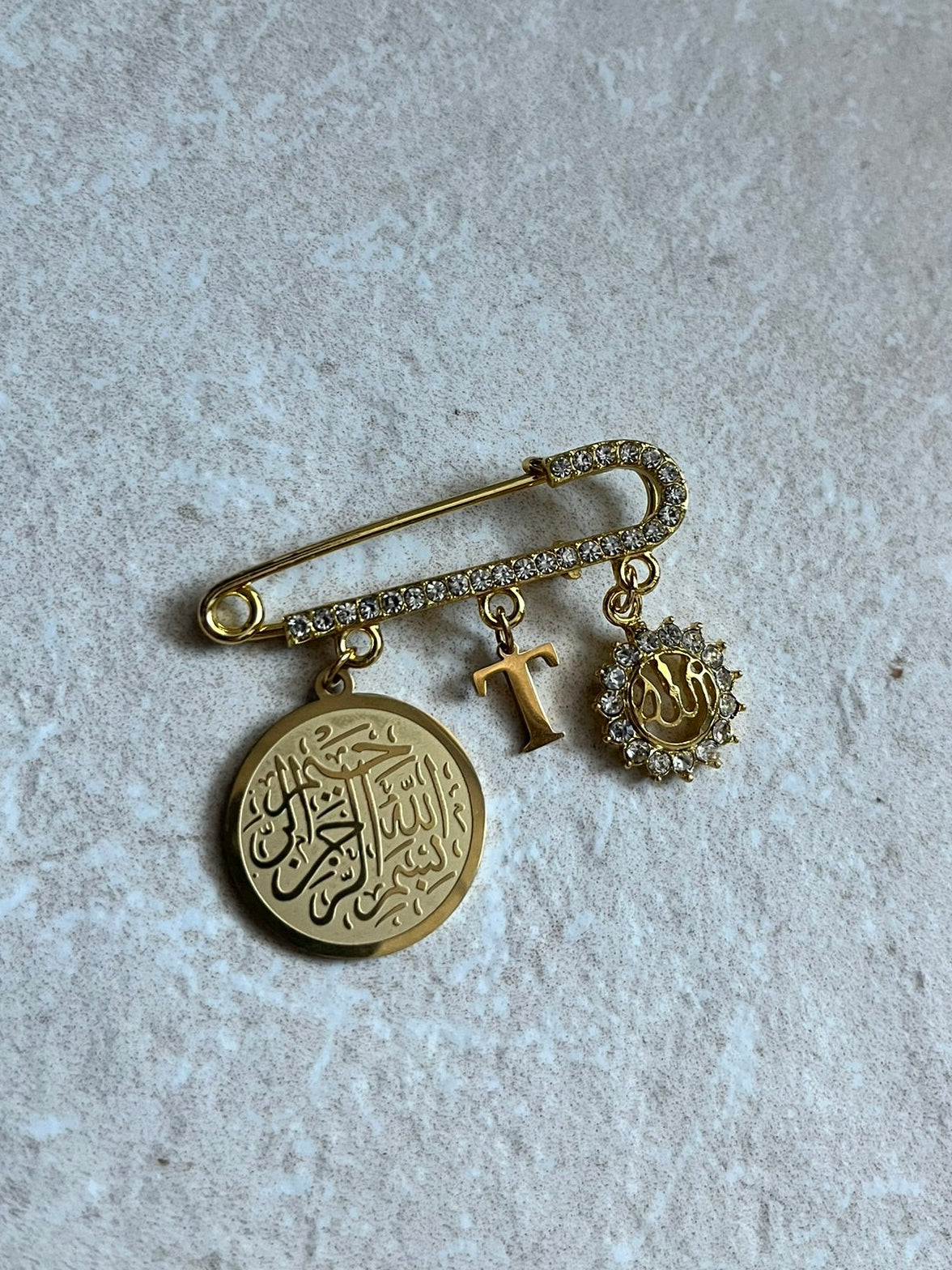 Islamische Babybrosche mit Kristallsteinchen