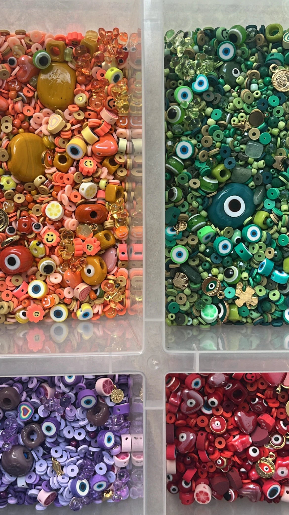 Perlenkonfetti/ Perlenmix/ mit 24K vergoldeten Charms & Anhängern