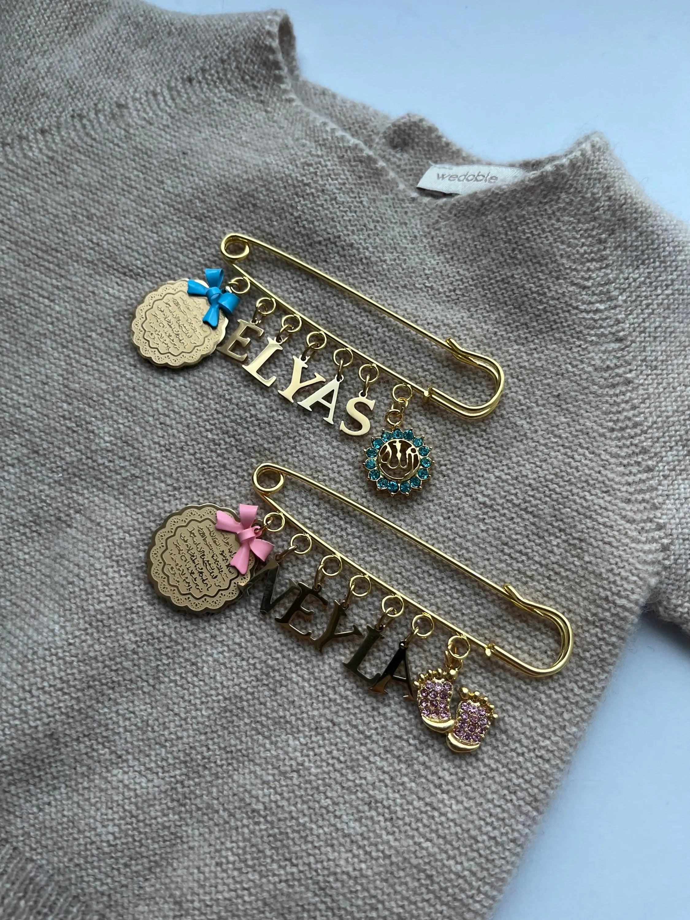 Islamische Babybrosche -  Anstecknadel mit Ayet El-Kursi