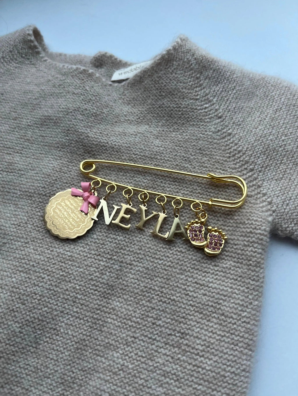 Islamische Babybrosche -  Anstecknadel mit Ayet El-Kursi