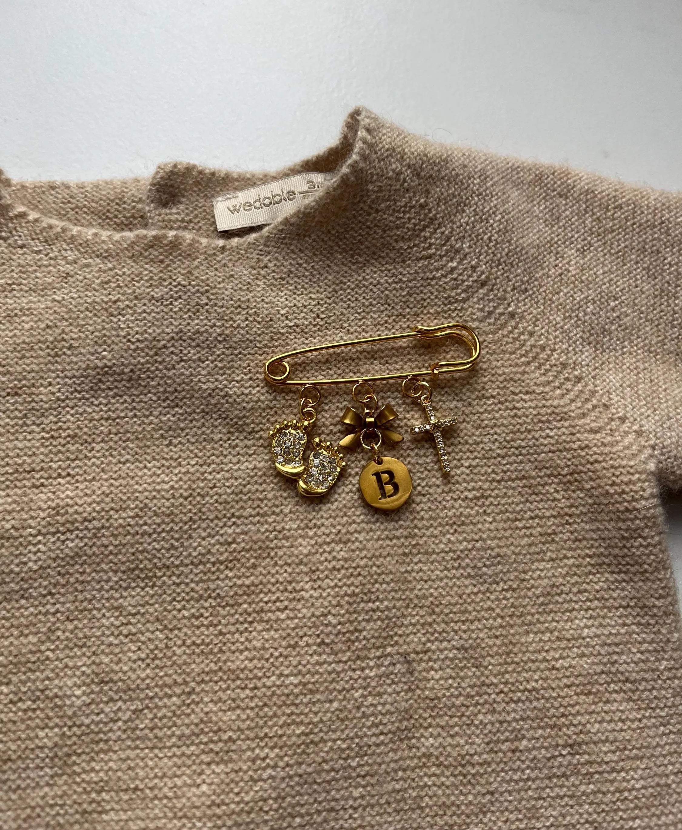 Christliche Babybrosche - Anstecknadel