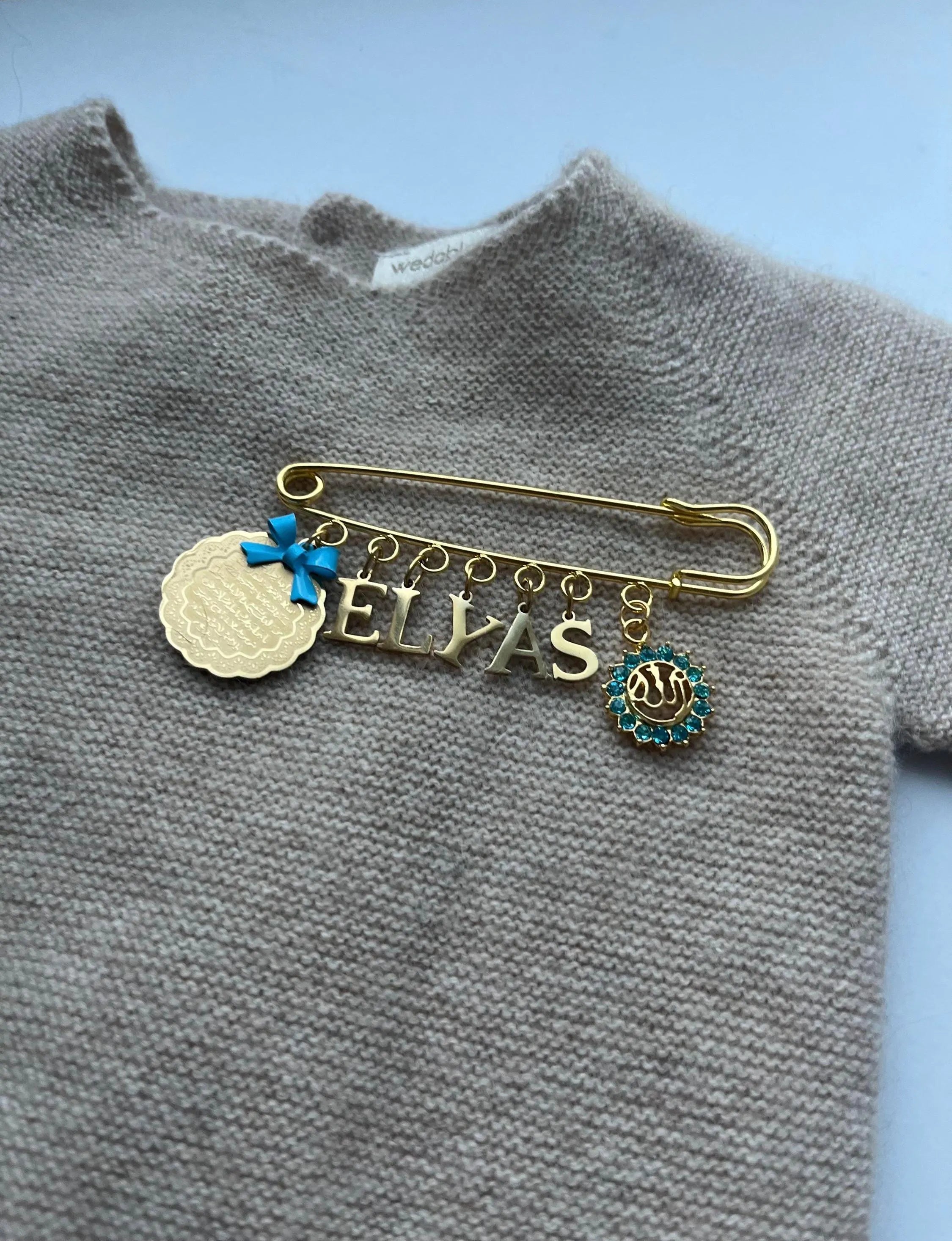 Islamische Babybrosche -  Anstecknadel mit Ayet El-Kursi