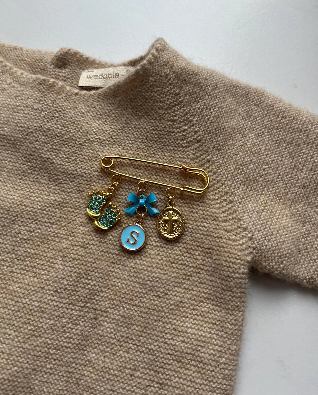 Christliche Babybrosche - Anstecknadel