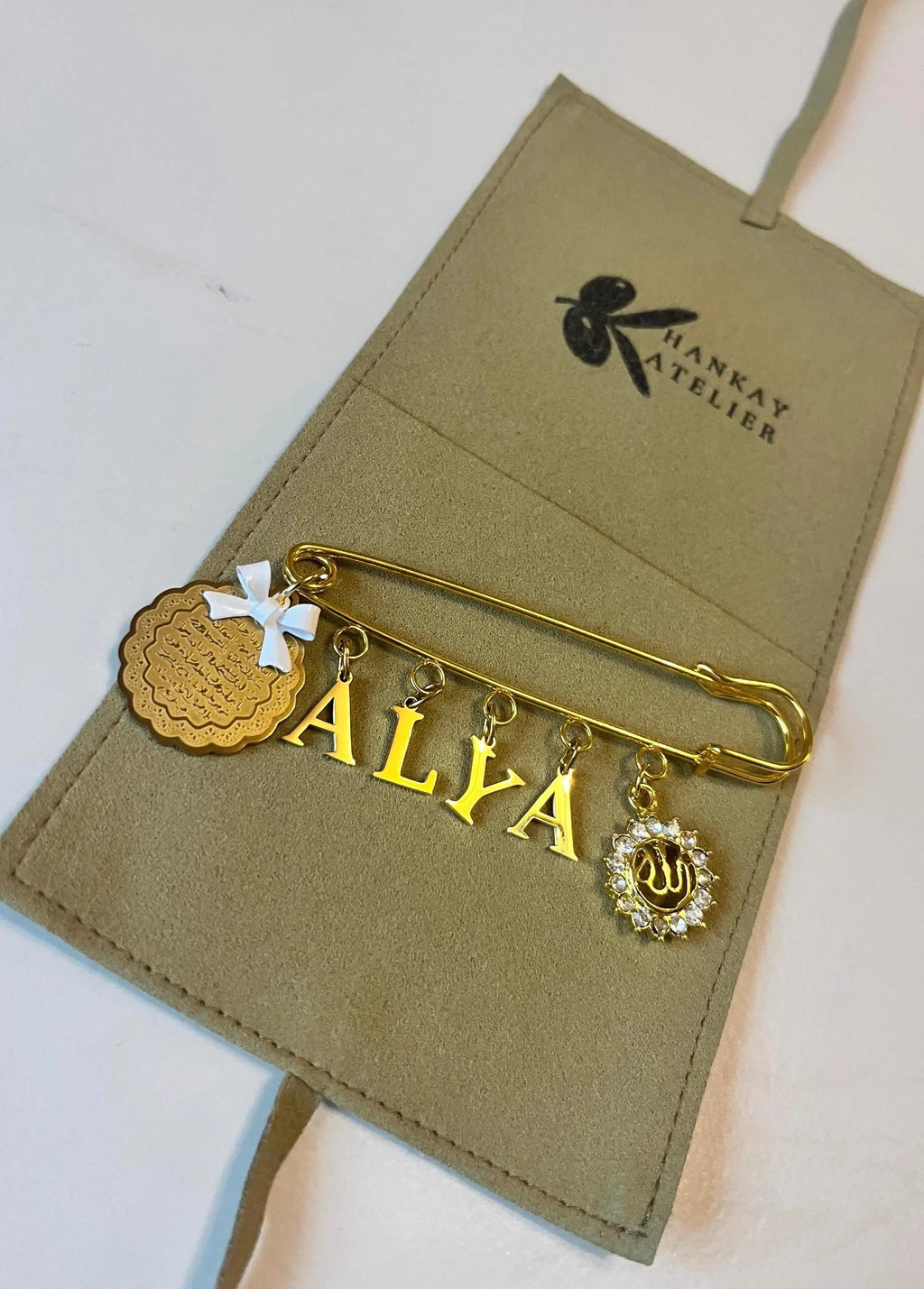 Islamische Babybrosche -  Anstecknadel mit Ayet El-Kursi