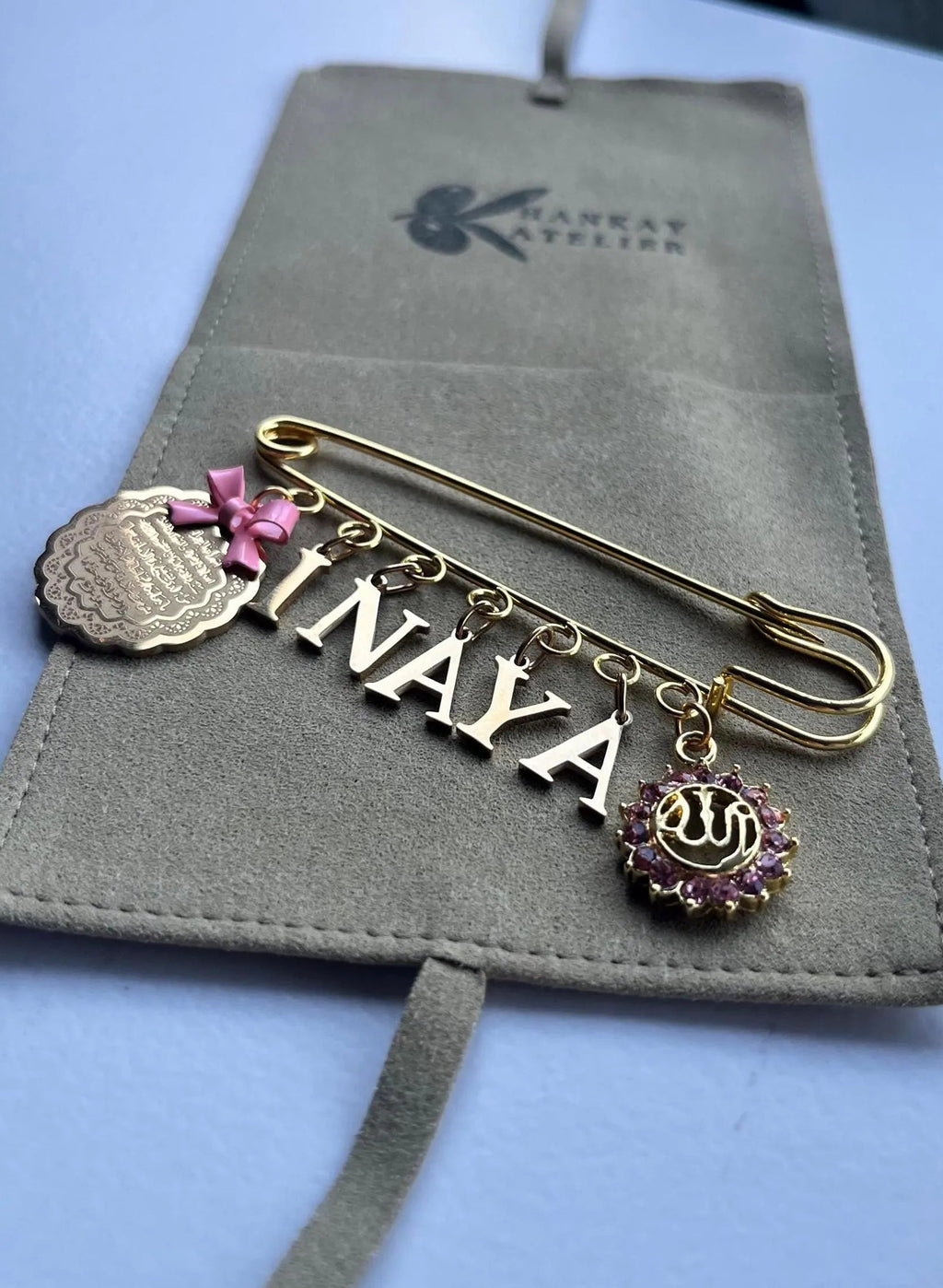 Islamische Babybrosche -  Anstecknadel mit Ayet El-Kursi